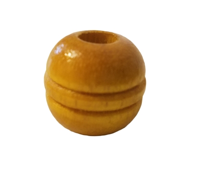 20MM Grooved Wood Beads 4 ct. Bag