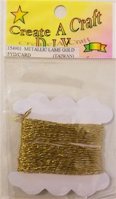 Create A Craft D.I.Y. 1 mm Metallic Lame Craft Cord 5 YD/Card