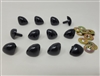 Zim's D-Type Triangle Plastic Nose, Black, 24mm (12 pcs)