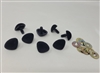 Zim's D-Type Triangle Nose, Black Flocked Fuzzy, 24mm (8 pcs)