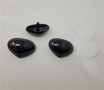 Zim's D-Type Triangle Plastic Nose, Black, 48mm (3 pcs)