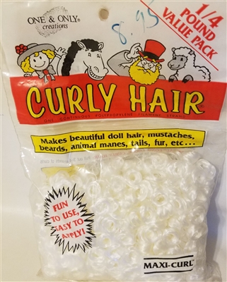 One & Only Creations 1/4 LB Value Pack Curly Doll Hair - Winter White