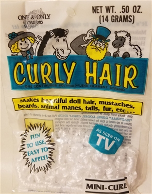 One & Only Creations Mini-Curl Curly Doll Hair - Winter White