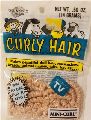 One & Only Creations Mini-Curl Curly Doll Hair - Sandy Blonde