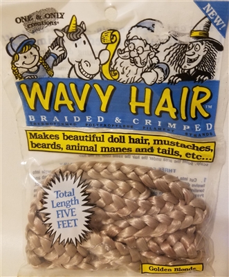 One & Only Creations Wavy Doll Hair - Golden Blonde doll making hair supply