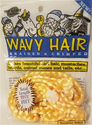 One & Only Creations Wavy Doll Hair - Sunshine Yellow doll making hair supply