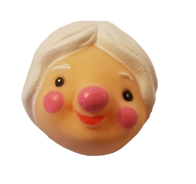 Miniature Mrs. Claus Vinyl Doll Mask (Pack of 12) craft supply from King's Kountry