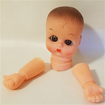 Small Baby Doll Head with Arms