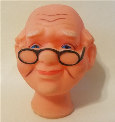 Old Man Vinyl Doll Head