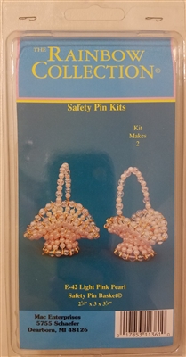 Light Pink Pearl Safety Pin Basket Easter Decoration Kit