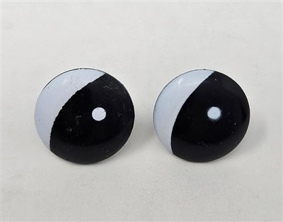 Zim's 25mm Round Black and White Duck Eyes Plastic Safety Eyes, 4 pair