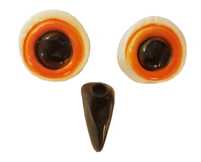 Plastic Owl Eyes & Beak Beads