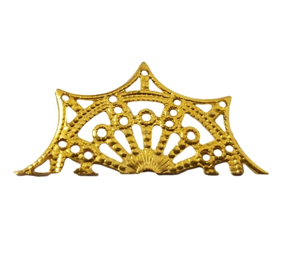 Gold Metal Filigree Scalloped Edge Trim, 4 ct Bag