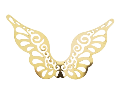 Pair of Gold Metal Filigree Angel Fairy Wings