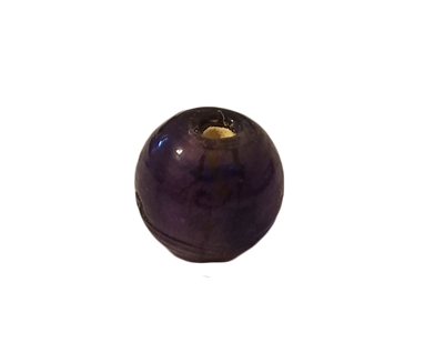 10mm Round Purple Glass Beads, 12ct Bag