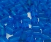 7mm Transparent Blue Glass Tube Beads, 12 ct Bag