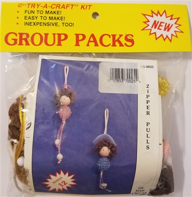 Zipper Pulls Doll Bead Group Craft Kit