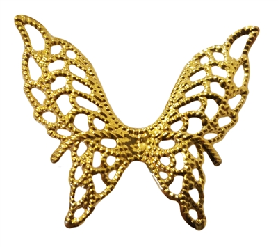 Gold Filigree Butterfly Charms, 4 ct Bag