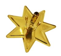 Gold Metal Star Clip-On Ornament