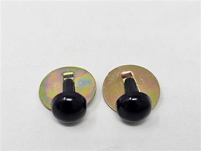 Zim's 6mm Black Half Round Plastic Safety Eyes or Noses, 12 pair
