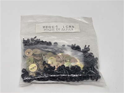 Zim's 6mm Black Half Round Plastic Safety Eyes or Noses, Bulk 72 pair