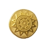 25mm Round Gold Resin Aztec Sun Coin Beads, 8 ct Bag