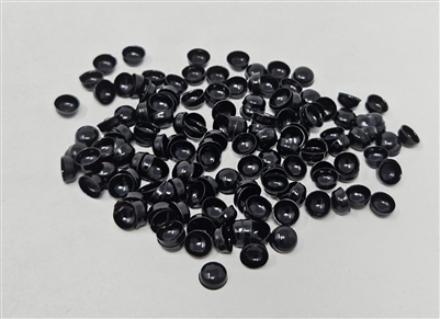 4mm paste-on black half round plastic eyes 144 pieces for amigurumi crochet doll making crafts
