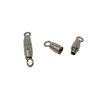 Silver Nickel Screw Barrel Jewelry Clasps, 8 ct