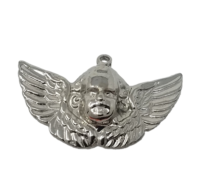 Silver Metal Cherub Angel Charm