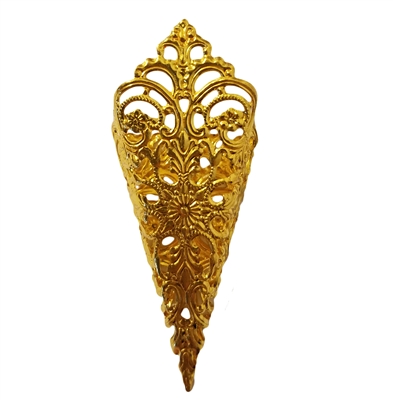 Filigree Cone Pocket Gold Tone Metal Jewelry Findings