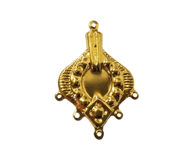 Ornate Gold Tone Metal Pendant Jewelry Findings