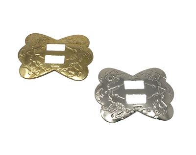 Bow Tie Shaped Metal Western Concho Slide