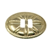 Oval with Flower Pattern Metal Western Concho Slide