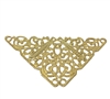 Filigree Triangle Art Deco Gold Tone Metal Charm