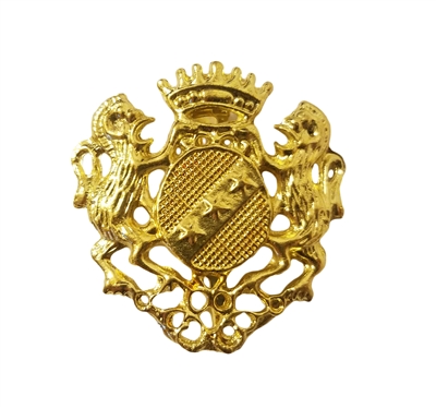 Coat of Arms Brass Plated Jewelry Pin Brooch