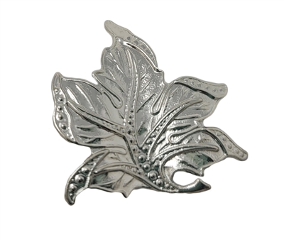 Silver Tone Metal Small Maple Leaf Jewelry Findings, 2 pcs