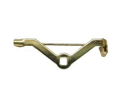 32mm Gold Brass Locking Bar Pins Brooch Pin Backs, 8 ct