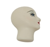 1-7/8" Lady with Blue Eyes in Profile Poly Porcelain Resin Deco Face Cameo Head