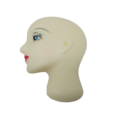 2-1/4" Lady with Blue Eyes in Profile Poly Porcelain Resin Deco Face Cameo Head