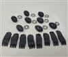 Zim's Black Plastic Koala Bear Nose and Paws, 30mm (8 sets)