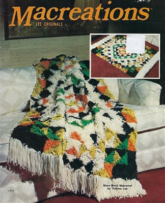 Macreations vintage macrame craft book with knot tying patterns and project instructions