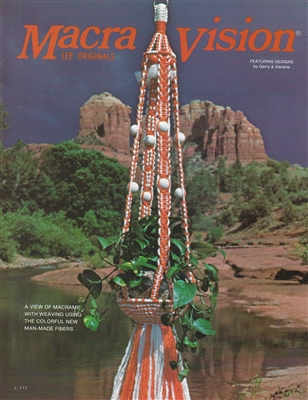 Macra-Vision vintage macrame craft book with knot tying patterns and project instructions