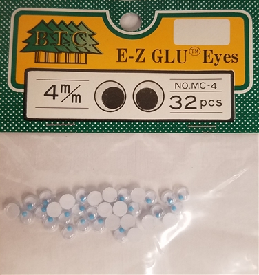 Pack of Blue 4mm Round Wiggle Googly Eyes