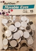 Pack of 144 pcs Bel-Tree 15mm Round Movable Wiggle Googly Eyes