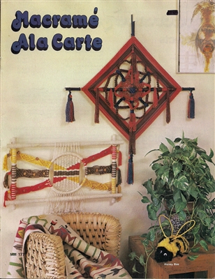 Macrame a'la Carte vintage macrame craft book with knot tying patterns and project instructions