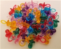 Small Plastic Acrylic Miniature Pacifiers, 8 ct bag