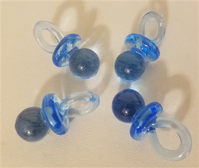 Medium Plastic Acrylic Miniature Pacifiers, 4 ct bag