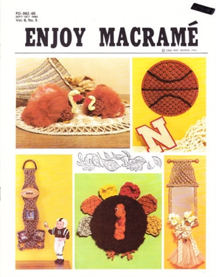 Enjoy Macrame September/October 1982 craft supply from King's Kountry