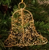 Gold Wire Bell Christmas Ornament