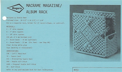 Macrame Magazine / Album Rack